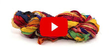 Load image into Gallery viewer, At the Bahamas: Multi Colored Sari Silk Ribbon Yarn
