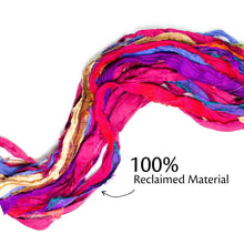 Load image into Gallery viewer, At the Bahamas: Multi Colored Sari Silk Ribbon Yarn
