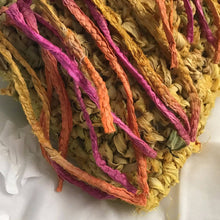 Load image into Gallery viewer, Sari Silk Boho Fringe Pillow Crochet Kit
